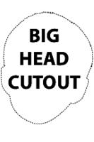 Big Head Cutout - 24in x 36in Includes H-Stake